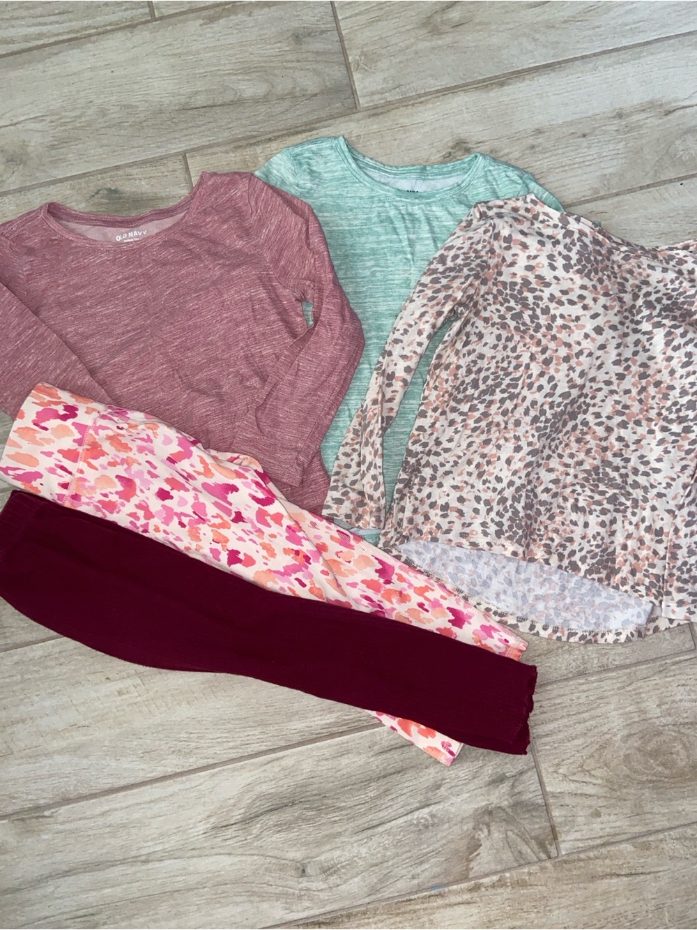 Old Navy Girls XS Long Sleeve Shirt and Leggings Outfit Sets